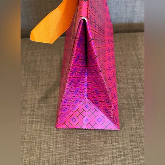 Tory Burch Vibrant Pink Bag with Orange Bow - Picture 3 of 4